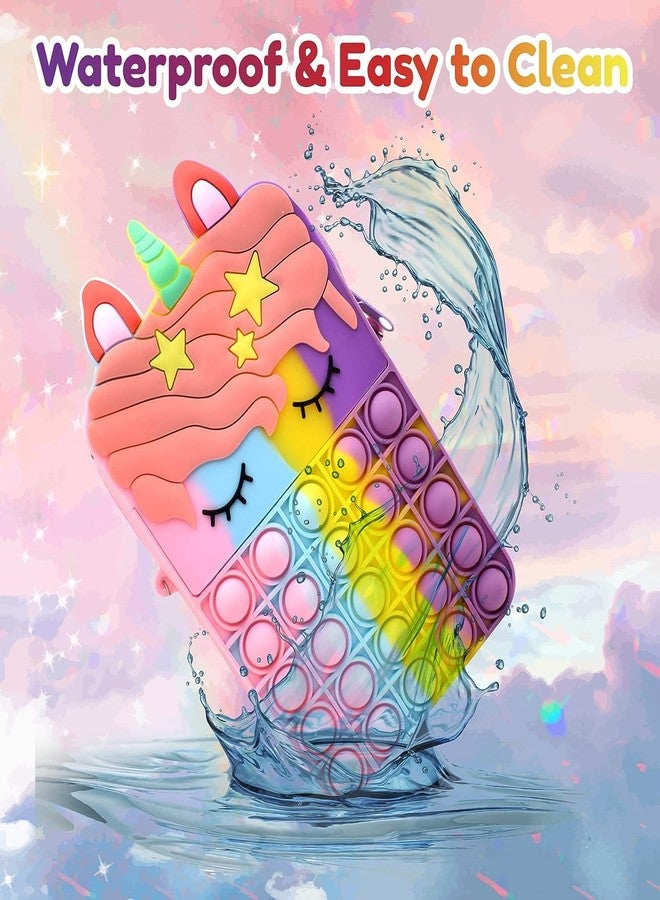 4AJ BAZAAR Unicorn Bag Sling Bag Toy for Girls Kids, Pop It Bag for Girls, Pop It Fidget Toy Shoulder Bag Stress Relief Toy (POPBAG-UNI-BIG-MULTICOLOR) - Image 5